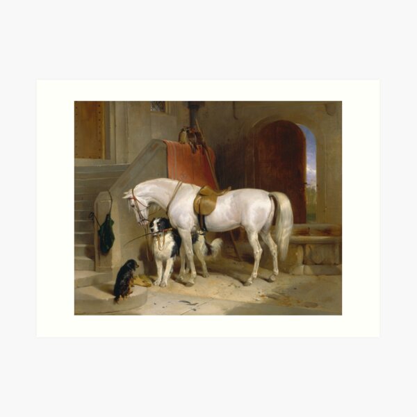 Edwin Landseer- Favourites, The Property Of Prince George Of Cambridge 1834 Art Print