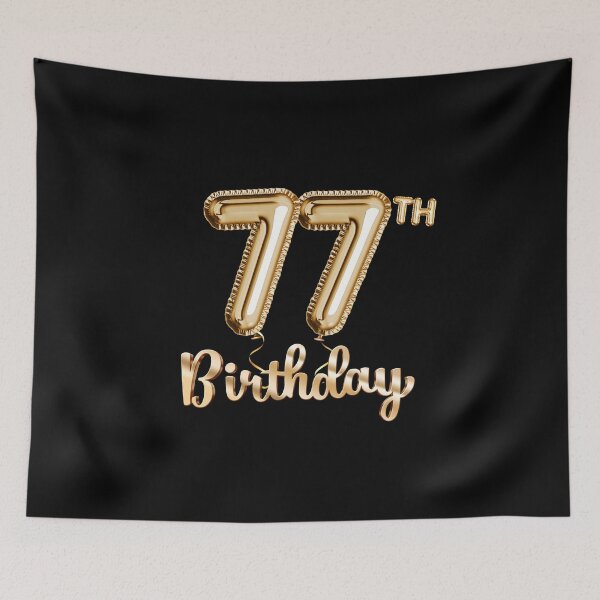 Item preview, 77th Birthday Gifts - Party Balloons Gold designed and sold by betternotes.