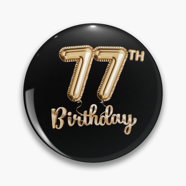 Item preview, 77th Birthday Gifts - Party Balloons Gold designed and sold by betternotes.