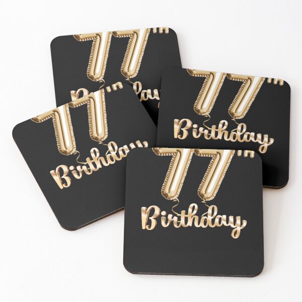 Item preview, 77th Birthday Gifts - Party Balloons Gold designed and sold by betternotes.