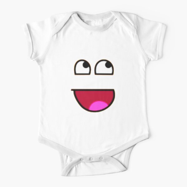 Roblox Face Short Sleeve Baby One Piece Redbubble - epic waffle roblox