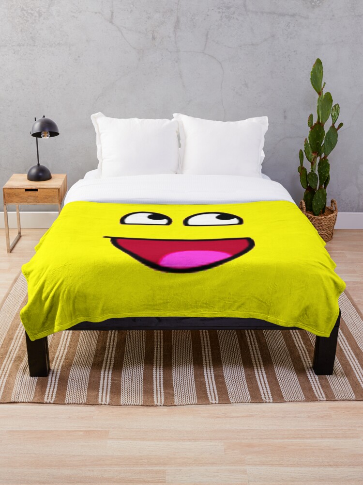 Roblox Epic Face Throw Blanket By Zenappuk Redbubble - roblox finn mccool face t shirt by zenappuk redbubble