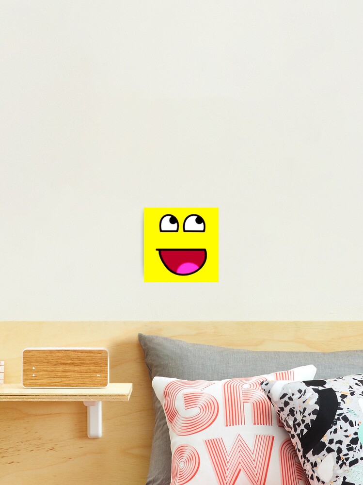 Roblox Epic Face Photographic Print By Zenappuk Redbubble - rainbow face paint roblox