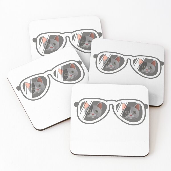 Item preview, Cats Reflection in Sunglasses designed and sold by KishShop.