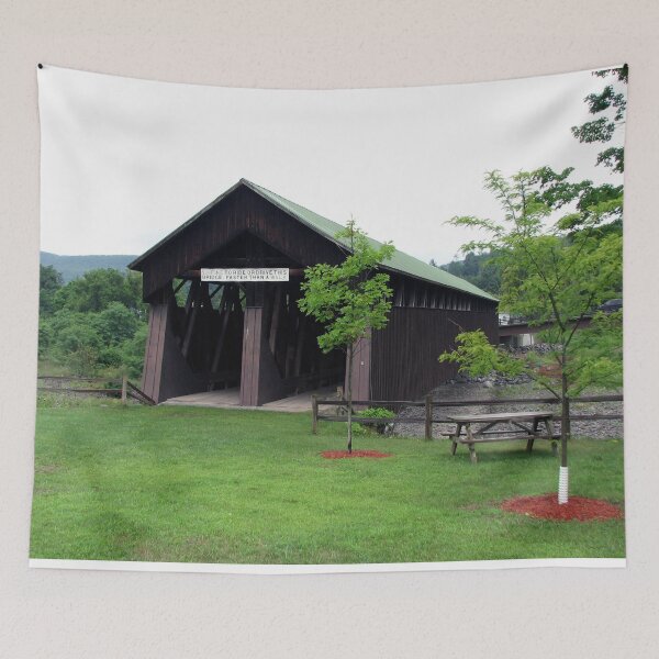 Item preview, 32-48-01 Old Blenheim Covered Bridge 228' 1855 designed and sold by gotucoveredart.
