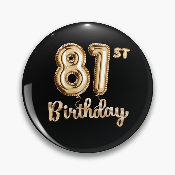 Item preview, 81st Birthday Gifts - Party Balloons Gold designed and sold by betternotes.