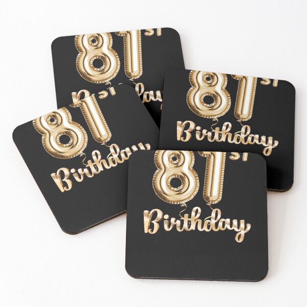 Item preview, 81st Birthday Gifts - Party Balloons Gold designed and sold by betternotes.