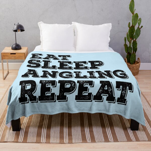 Item preview, Eat Sleep Angling Repeat designed and sold by meedTee.