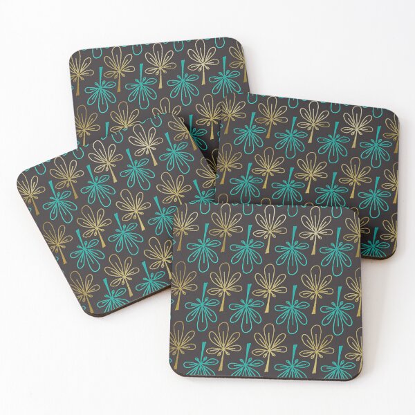 Item preview, Simple Leaf turquoise and gold designed and sold by VioletaBaez.