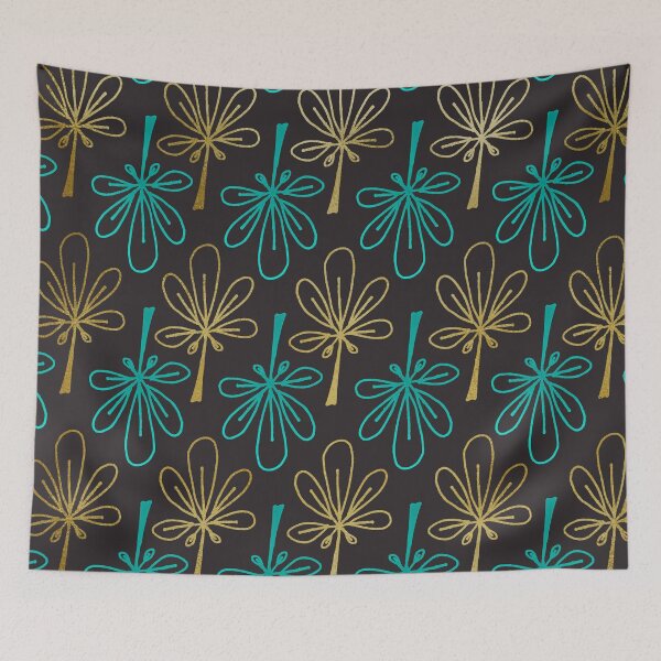 Item preview, Simple Leaf turquoise and gold designed and sold by VioletaBaez.