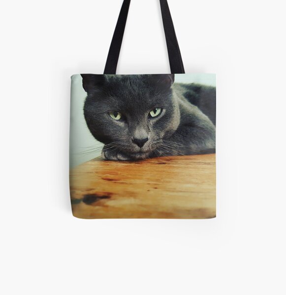 Russian Blue cat All Over Print Tote Bag