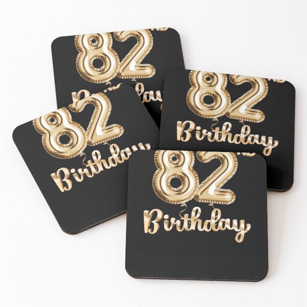 Item preview, 82nd Birthday Gifts - Party Balloons Gold designed and sold by betternotes.
