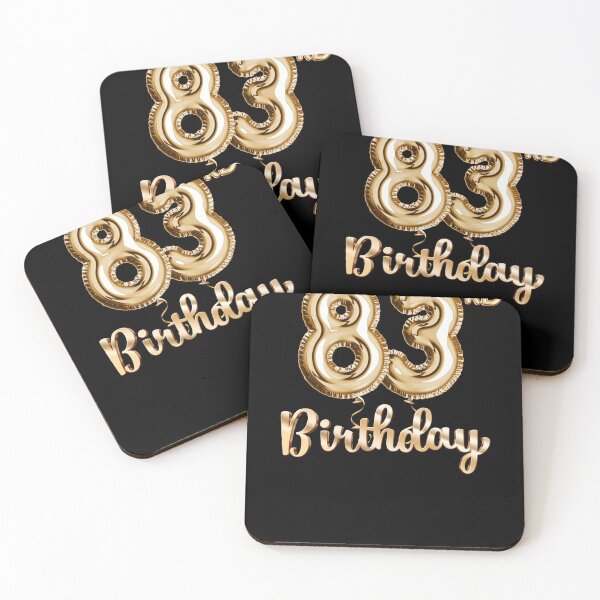 Item preview, 83rd Birthday Gifts - Party Balloons Gold designed and sold by betternotes.