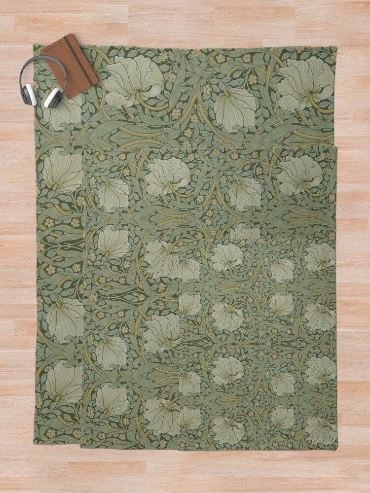 Alternate view of Pimpernel by William Morris, 1876 Throw Blanket
