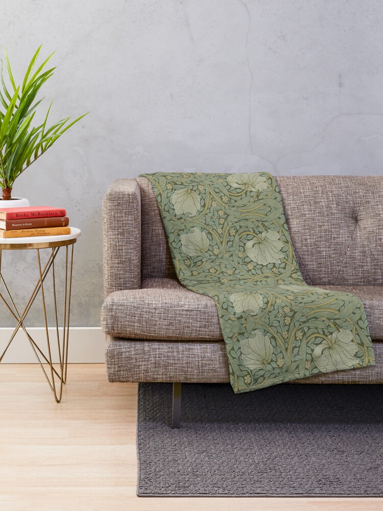 Alternate view of Pimpernel by William Morris, 1876 Throw Blanket