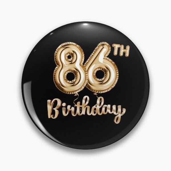 Item preview, 86th Birthday Gifts - Party Balloons Gold designed and sold by betternotes.