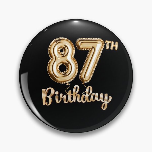 Item preview, 87th Birthday Gifts - Party Balloons Gold designed and sold by betternotes.