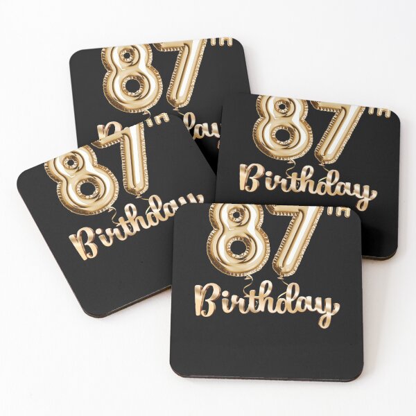 Item preview, 87th Birthday Gifts - Party Balloons Gold designed and sold by betternotes.