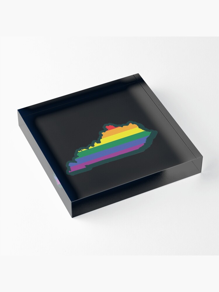 Thumbnail 3 of 5, Acrylic Block, Rainbow Kentucky designed and sold by MartinRivas.