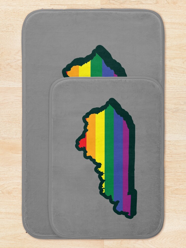 Thumbnail 5 of 6, Bath Mat, Rainbow Kentucky designed and sold by MartinRivas.
