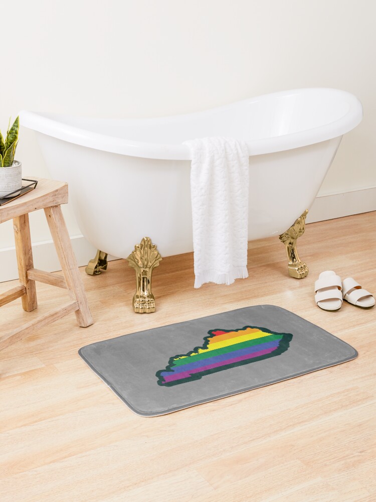 Thumbnail 2 of 6, Bath Mat, Rainbow Kentucky designed and sold by MartinRivas.