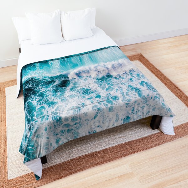Blue Ocean Waves Comforter