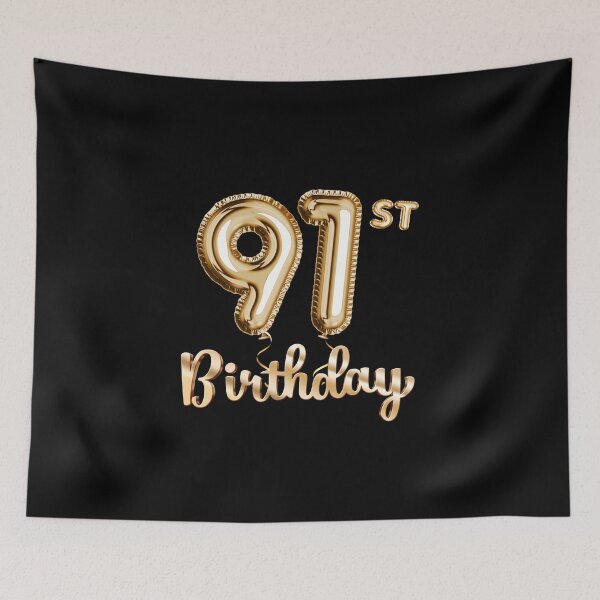 Item preview, 91st Birthday Gifts - Party Balloons Gold designed and sold by betternotes.