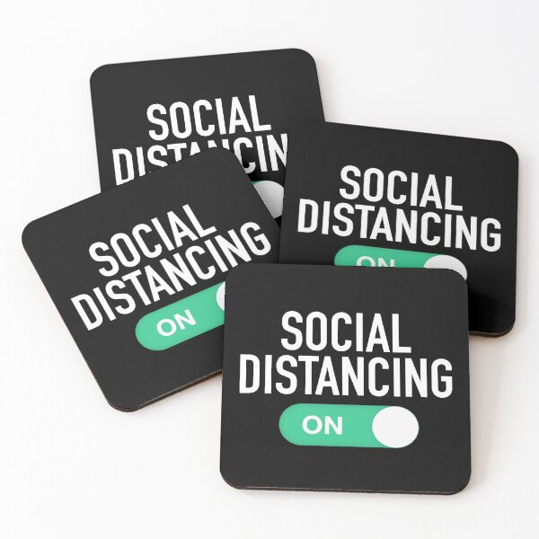 Item preview, Social Distancing ON ,Distancing before it was cool, Social Distancing OFF ,funny T-Shirt designed and sold by SLV7R.