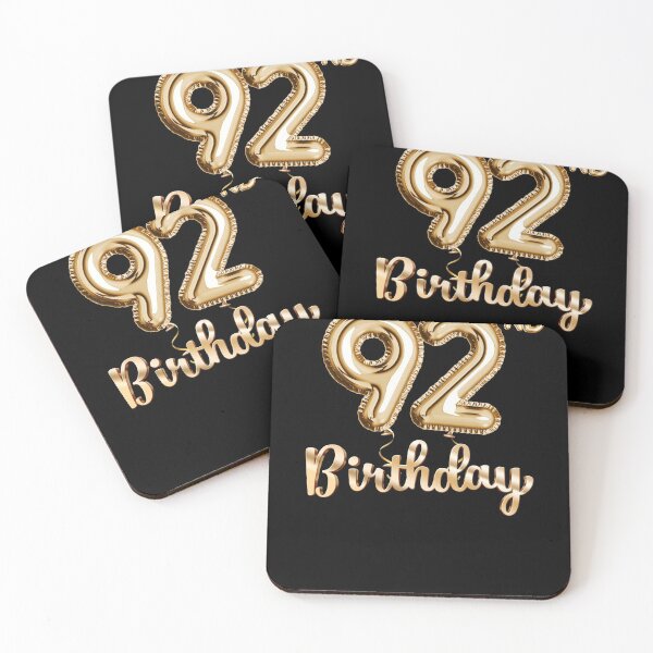 Item preview, 92nd Birthday Gifts - Party Balloons Gold designed and sold by betternotes.
