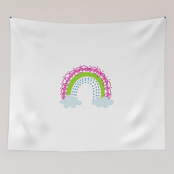Item preview, Pink Rainbow summer color backgrounds wallpaper with rains gift idea designed and sold by conceptDVS.