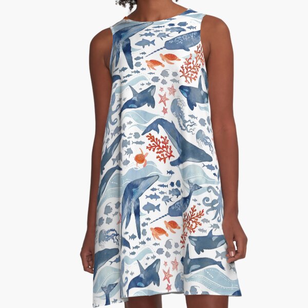 Ocean life A-Line Dress