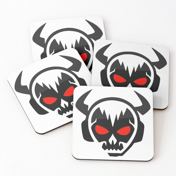 Item preview, horned skull with headphones and red eyes designed and sold by olyarodriguez.
