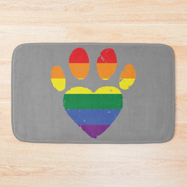 Item preview, LGBT Rainbow Paw Print Heart Pet Lovers Pride product designed and sold by nikkidawn74.