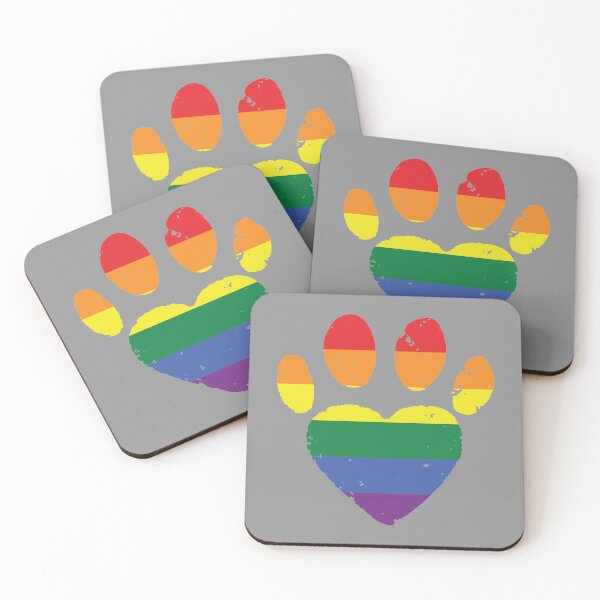 Item preview, LGBT Rainbow Paw Print Heart Pet Lovers Pride product designed and sold by nikkidawn74.