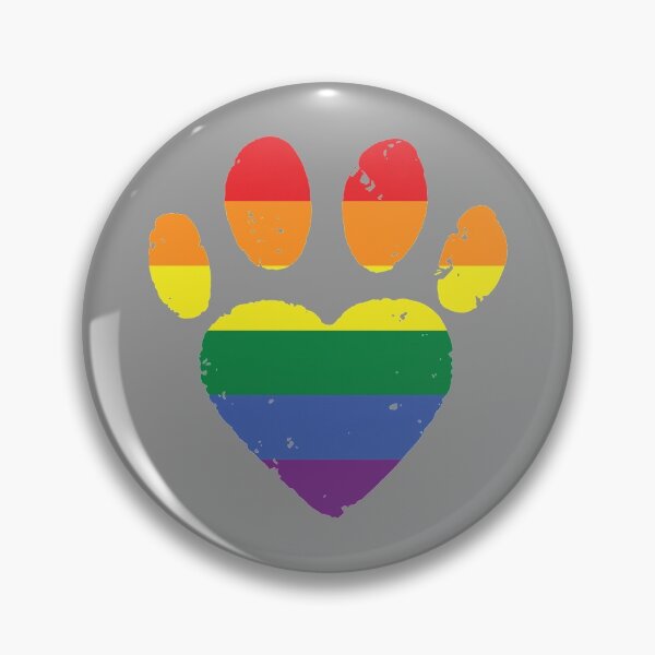 Item preview, LGBT Rainbow Paw Print Heart Pet Lovers Pride product designed and sold by nikkidawn74.