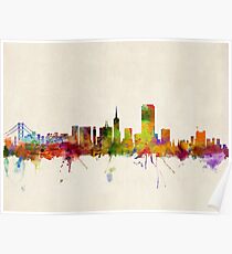 San Francisco City Skyline Poster
