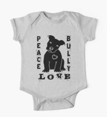 Peace Love Bully - Pit Bull One Piece - Short Sleeve