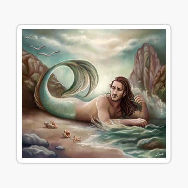 Item preview, Merman on the Shore  designed and sold by dim-draws.