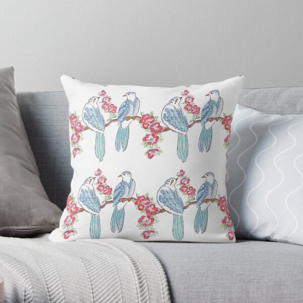 Birds on the branch Throw Pillow