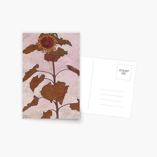 Egon Schiele - Sunflower 1909 Postcard