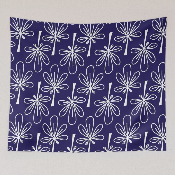 Item preview, Simple Leaf blue and white designed and sold by VioletaBaez.
