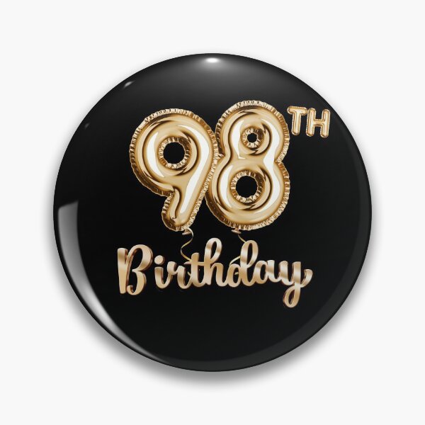 Item preview, 98th Birthday Gifts - Party Balloons Gold designed and sold by betternotes.