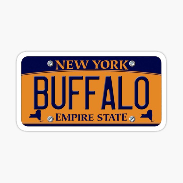 Buffalo New York Vanity Plate Sticker
