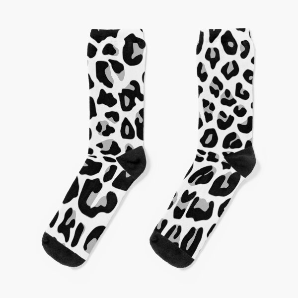 Item preview, Black and white snow leopard pattern designed and sold by IoanaHraball.