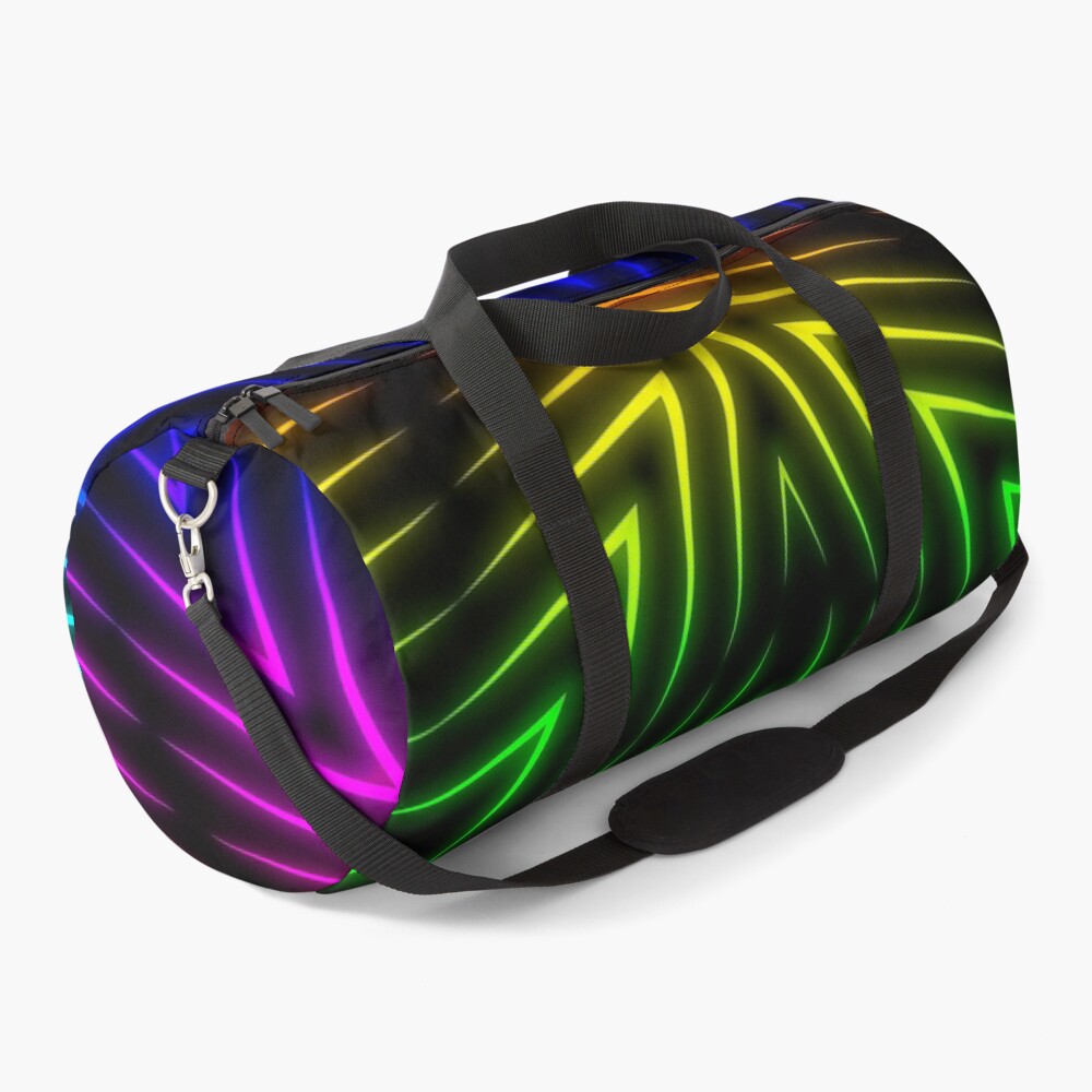 Candy's Abstract 80's Style Blacklight Art Duffle Bag