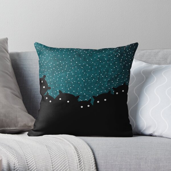 Good night squirrels Throw Pillow