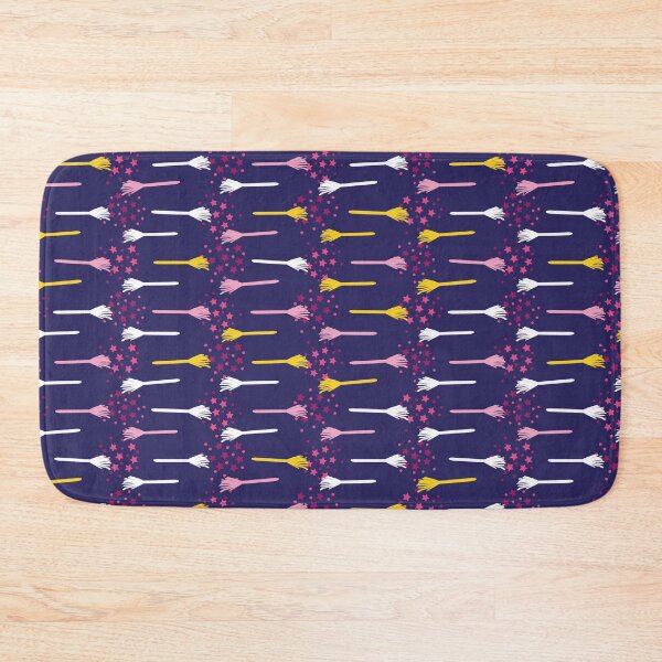 Item preview, rows of magical brooms pattern designed and sold by rysunki-malunki.