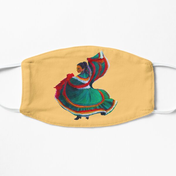 Baile Folklorico Vestido Verde Mask