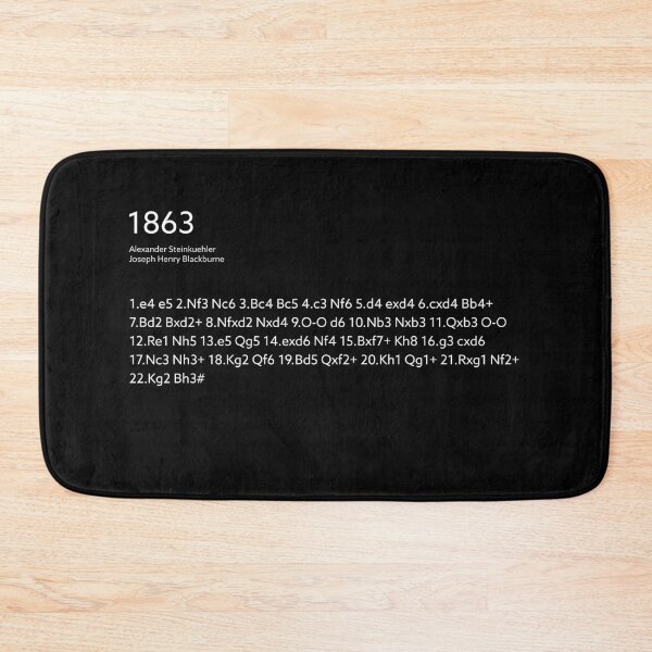 Item preview, Chess 1863 Alexander Steinkuehler vs Joseph Henry Blackburne designed and sold by WaveTheMan.