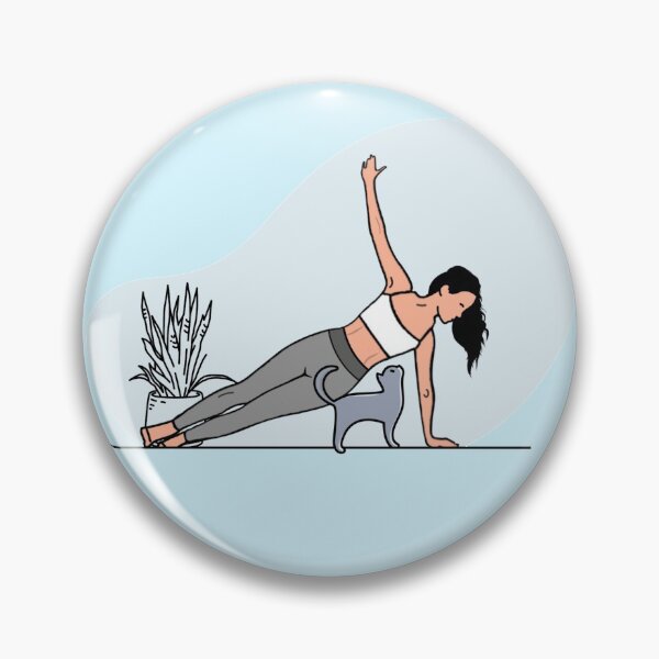 Item preview, YOGA WITH CAT Side Plank designed and sold by Trio's Stuff.